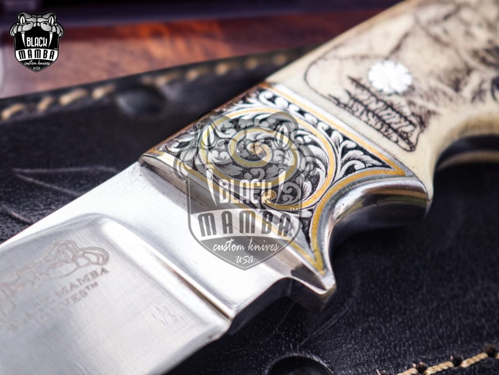 Bmk-UL-12 Grizzly Bear High End Handmade Forged Steel Knife Hunting Knife 3.5 inches Blade Made in USA - Image 4