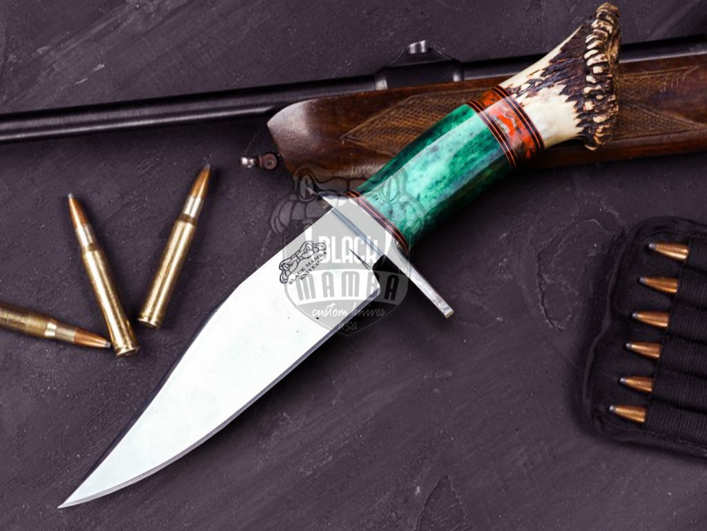 Bmk-UL-14 Green Lizard High End Handmade Forged Steel Knife Hunting Knife 6.2 inches Blade Made in USA - Image 6