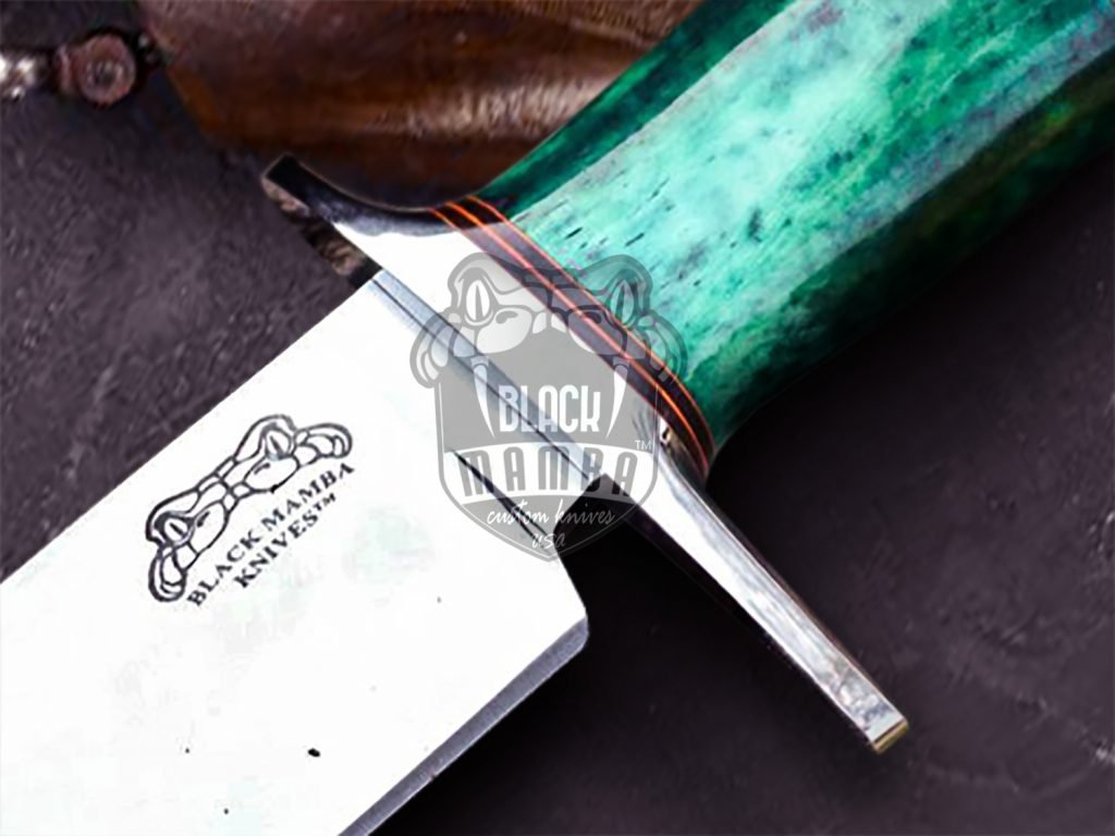 Bmk-UL-14 Green Lizard High End Handmade Forged Steel Knife Hunting Knife 6.2 inches Blade Made in USA - Image 8
