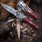 BMK-632 Laticauda 7  Long 3 Blade 5.5oz Damascus Pocket knife handmade folding Clip Knives Damascus blade USA