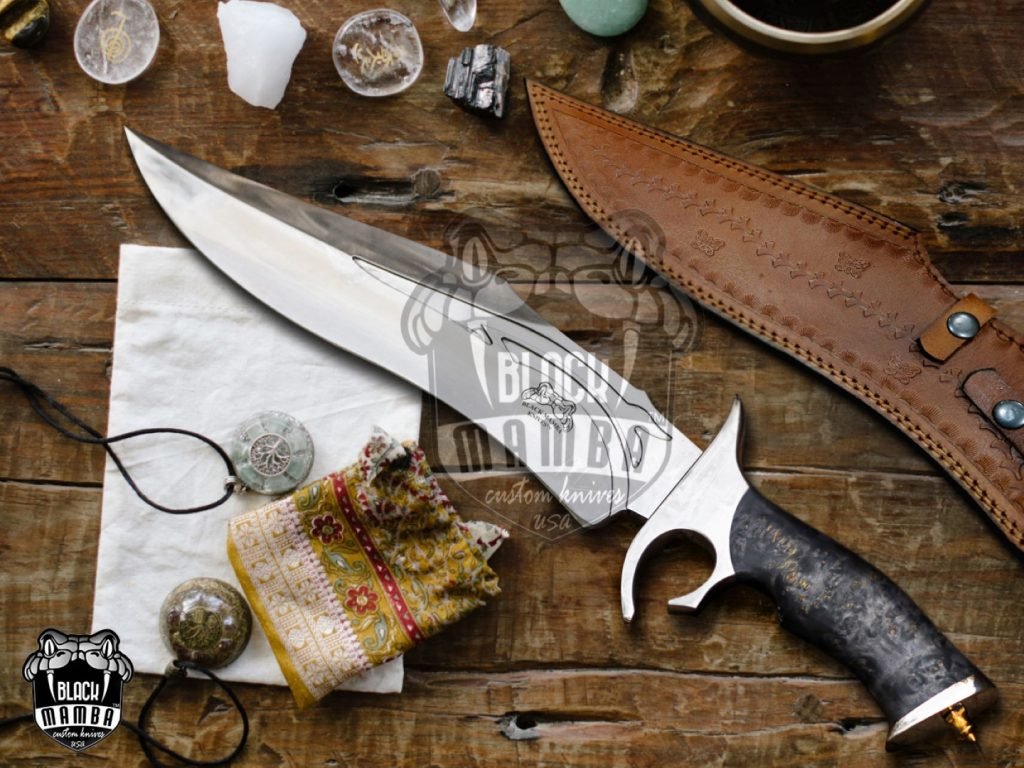 Bmk-UL-07 Black viper High End Handmade Forged Steel Bowie Knife Hunting Knife 14 inches Blade Made in USA
