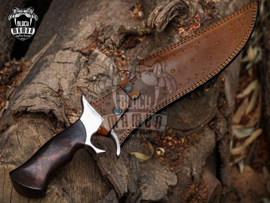 Bmk-UL-10 Brown Bear High End Handmade Forged Steel Bowie Knife Hunting Knife 14 inches Blade Made in USA - Image 2