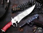 Bmk-UL-09 Red Dragon High End Handmade Forged Steel Bowie Knife Hunting Knife 14 inches Blade Made in USA