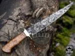 God Fire - 440C Steel Bowie Knife, 18″ Overall, Wood Handle