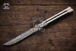 Filipino Balisong Butterfly Knife - Db-12 Damascus Balisong Butterfly & Original Traditional Filipino Butterfly Batanga & Handmade Steel