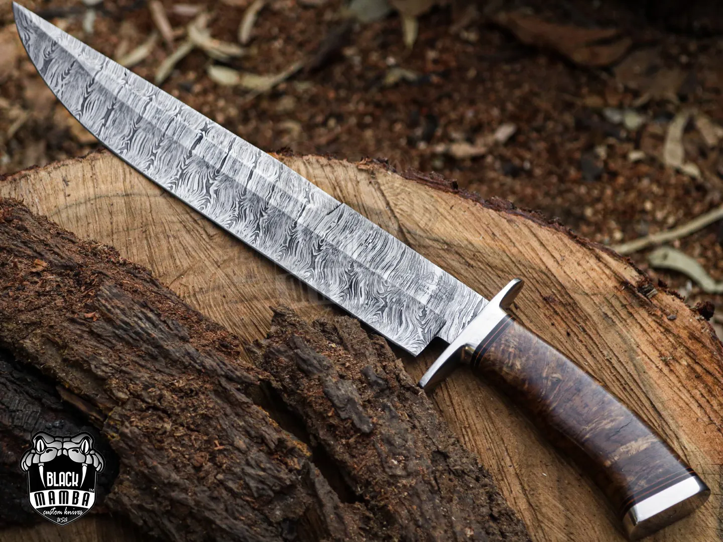 Bmk-UL-01 Viper Snake High End Handmade Damascus Steel Bowie Knife Made in USA - view 25