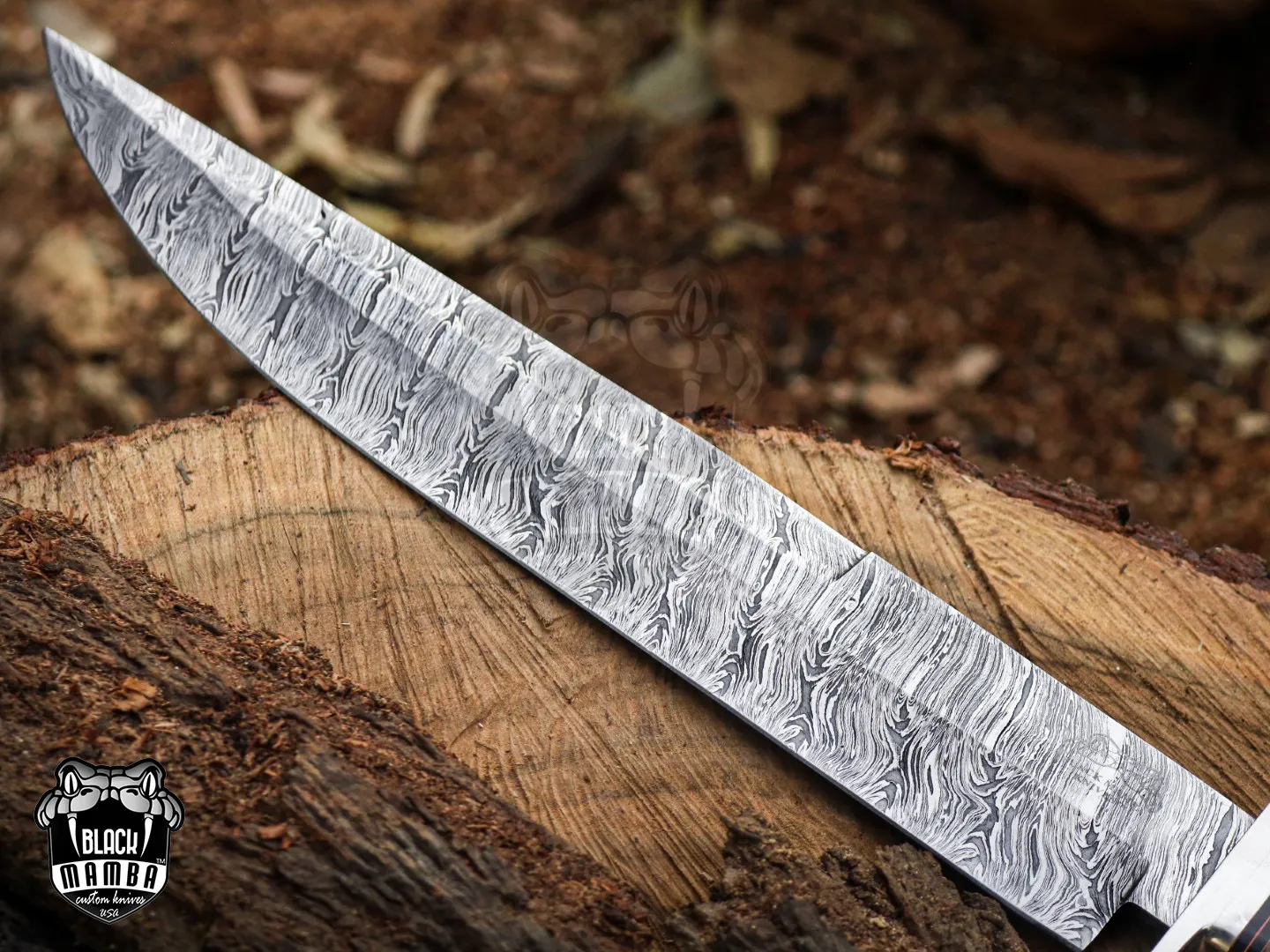 Bmk-UL-01 Viper Snake High End Handmade Damascus Steel Bowie Knife Made in USA - view 24
