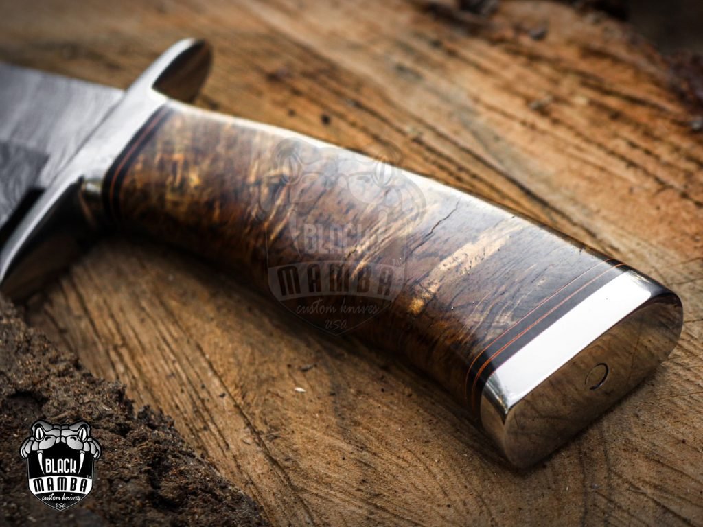 Bmk-UL-01 Viper Snake High End Handmade Damascus Steel Bowie Knife Made in USA - Image 21