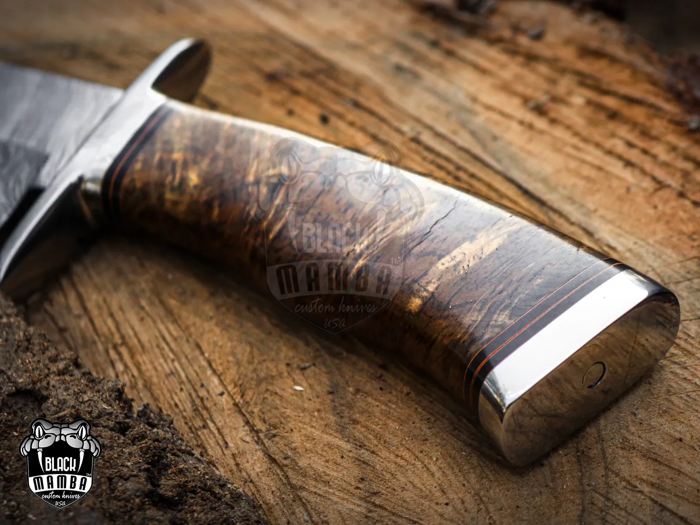 Bmk-UL-01 Viper Snake High End Handmade Damascus Steel Bowie Knife Made in USA - view 21