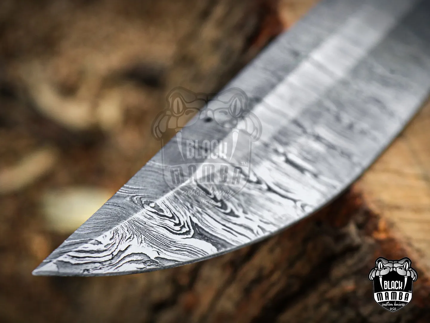 Bmk-UL-01 Viper Snake High End Handmade Damascus Steel Bowie Knife Made in USA - view 19