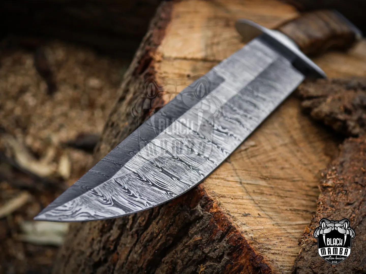 Bmk-UL-01 Viper Snake High End Handmade Damascus Steel Bowie Knife Made in USA - view 16