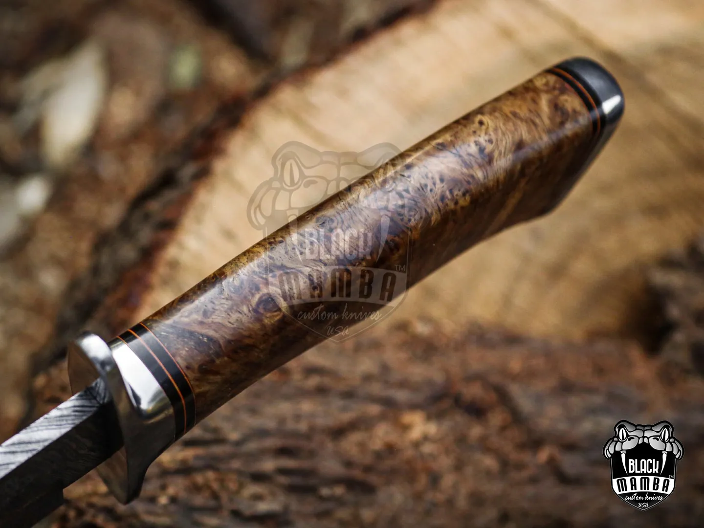 Bmk-UL-01 Viper Snake High End Handmade Damascus Steel Bowie Knife Made in USA - view 15