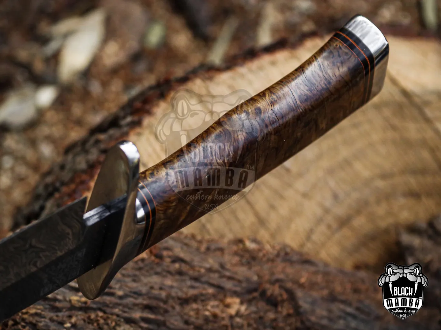Bmk-UL-01 Viper Snake High End Handmade Damascus Steel Bowie Knife Made in USA - view 14