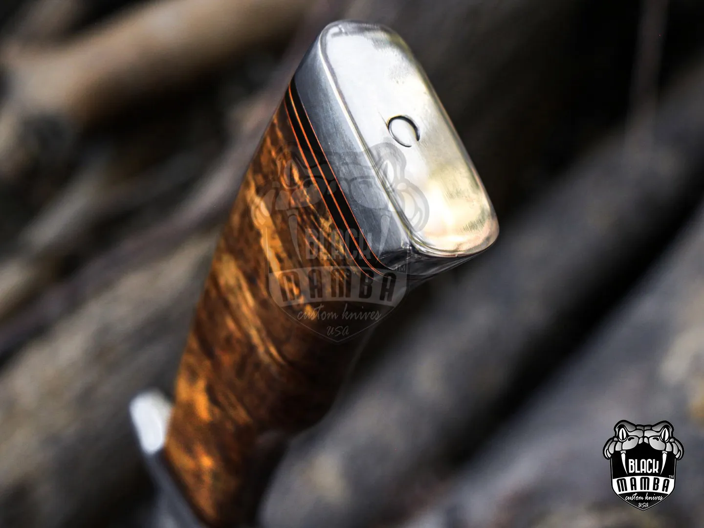 Bmk-UL-01 Viper Snake High End Handmade Damascus Steel Bowie Knife Made in USA - view 7