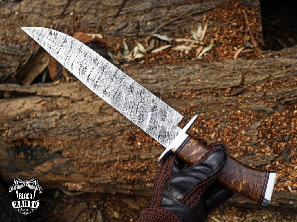 Bmk-UL-01 Viper Snake High End Handmade Damascus Steel Bowie Knife Made in USA - Image 27