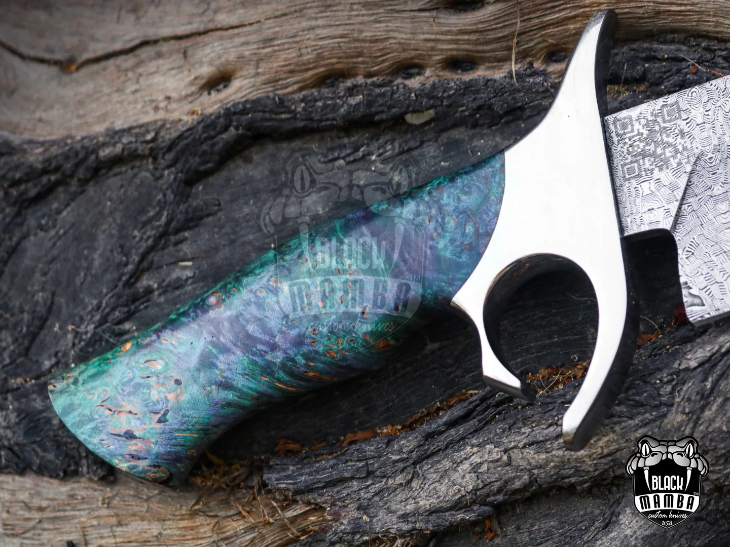 Bmk-UL-03 Python High End Handmade Damascus Steel Mosaic Bowie Knife Hunting Knife 14 Inches Blade Made in USA - view 15
