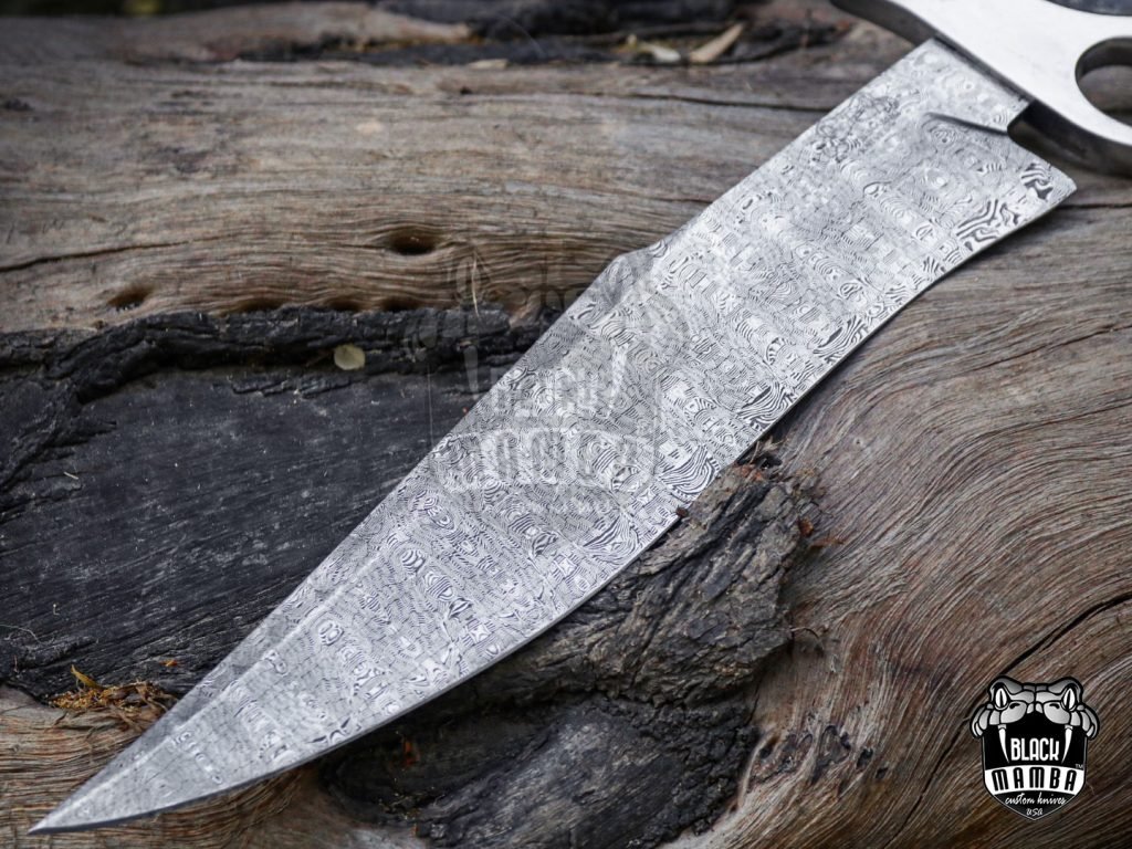 Bmk-UL-03 Python High End Handmade Damascus Steel Mosaic Bowie Knife Hunting Knife 14 inches Blade Made in USA - Image 17