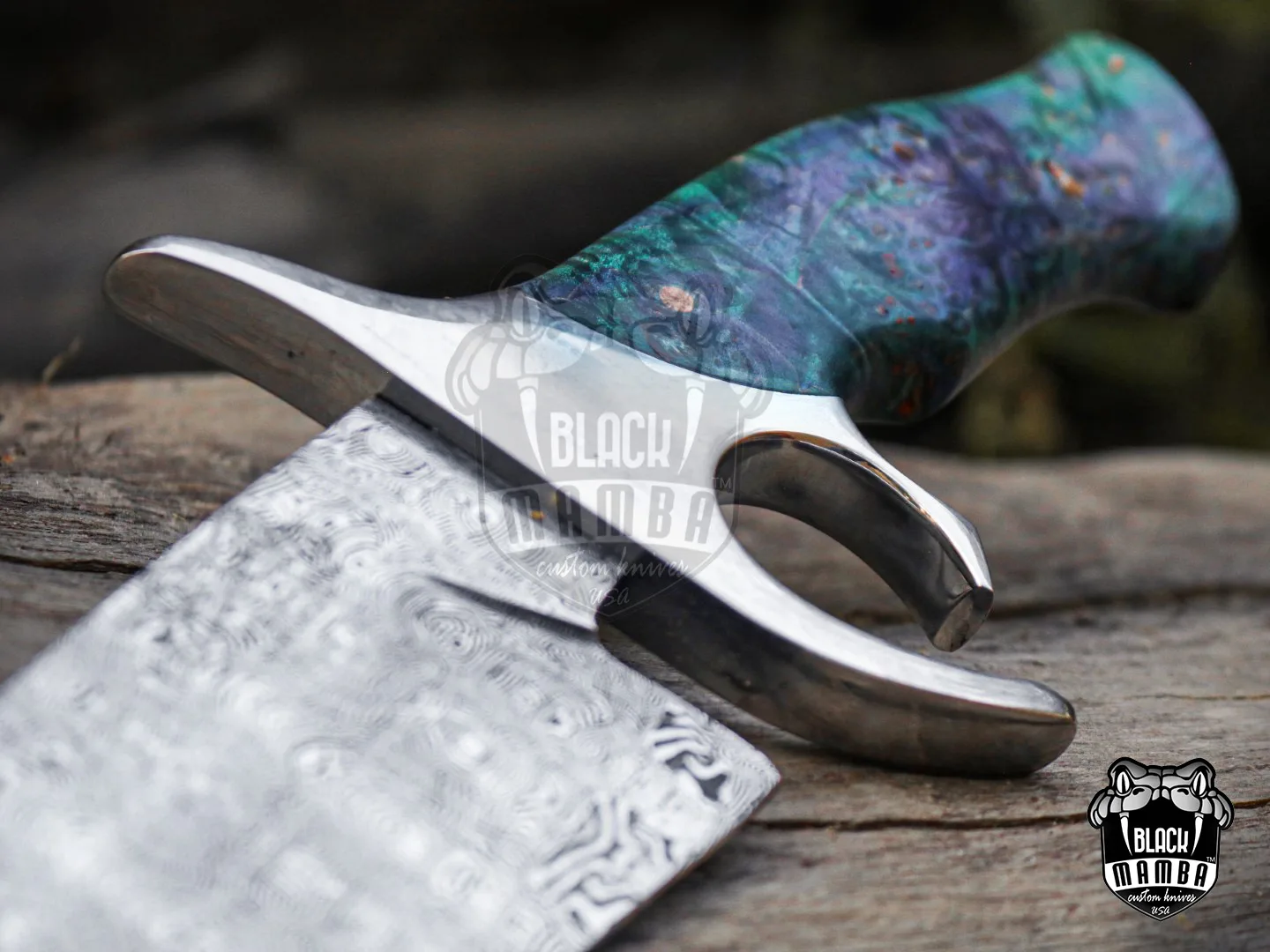 Bmk-UL-03 Python High End Handmade Damascus Steel Mosaic Bowie Knife Hunting Knife 14 Inches Blade Made in USA - view 18