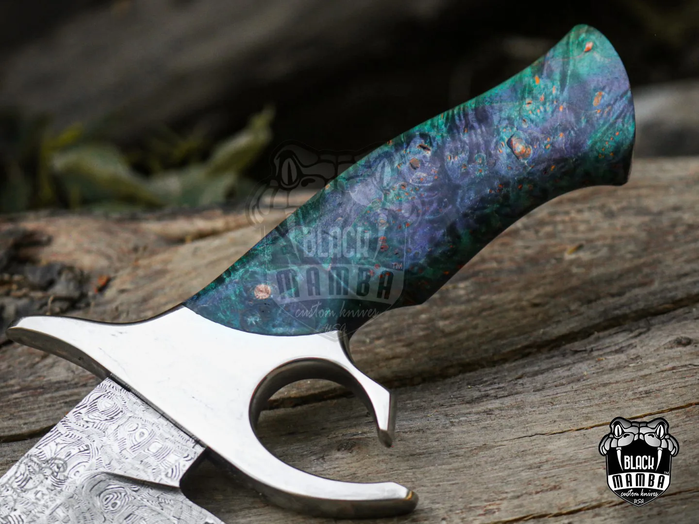 Bmk-UL-03 Python High End Handmade Damascus Steel Mosaic Bowie Knife Hunting Knife 14 Inches Blade Made in USA - view 19