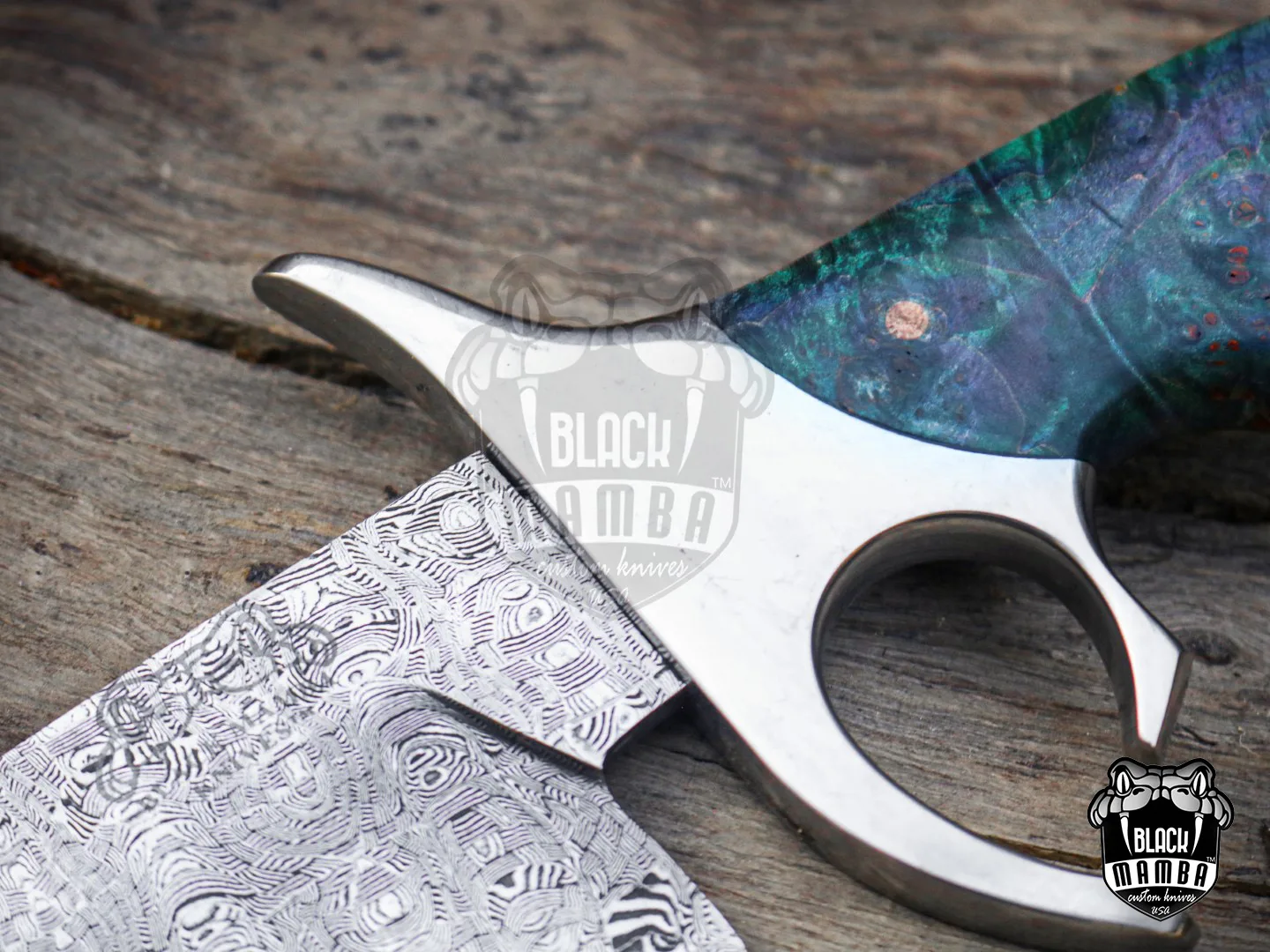 Bmk-UL-03 Python High End Handmade Damascus Steel Mosaic Bowie Knife Hunting Knife 14 Inches Blade Made in USA - view 10