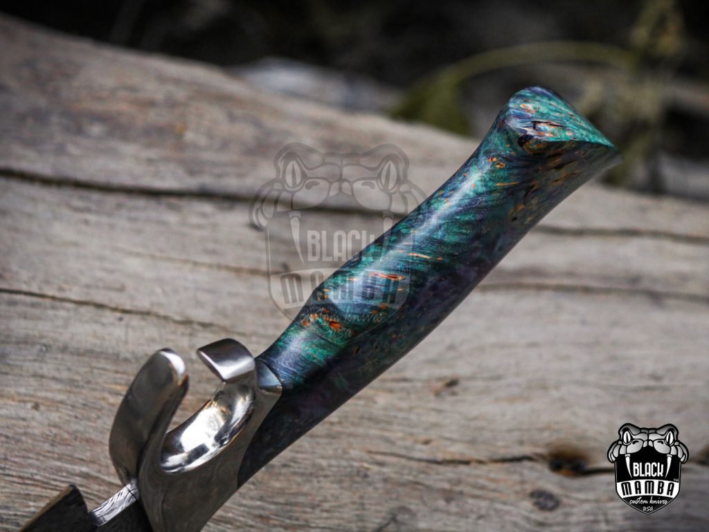 Bmk-UL-03 Python High End Handmade Damascus Steel Mosaic Bowie Knife Hunting Knife 14 inches Blade Made in USA - Image 12