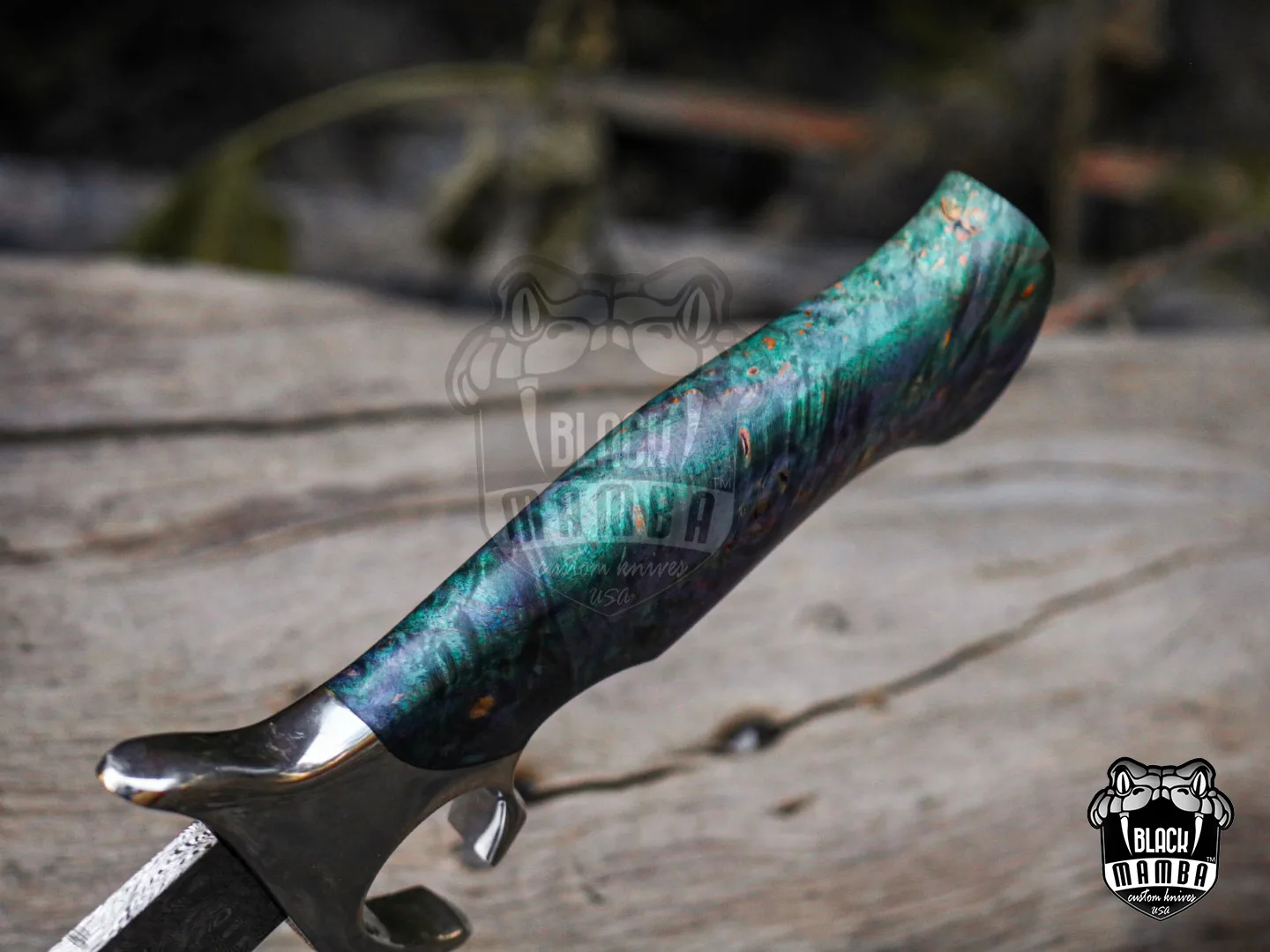 Bmk-UL-03 Python High End Handmade Damascus Steel Mosaic Bowie Knife Hunting Knife 14 Inches Blade Made in USA - view 11