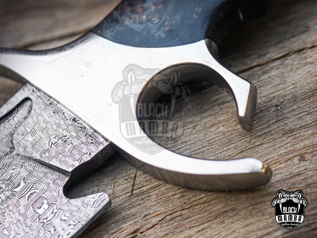 Bmk-UL-05 Black Sea High End Handmade Damascus Steel Mosaic Bowie Knife Hunting Knife 13 inches Blade Made in USA - Image 11