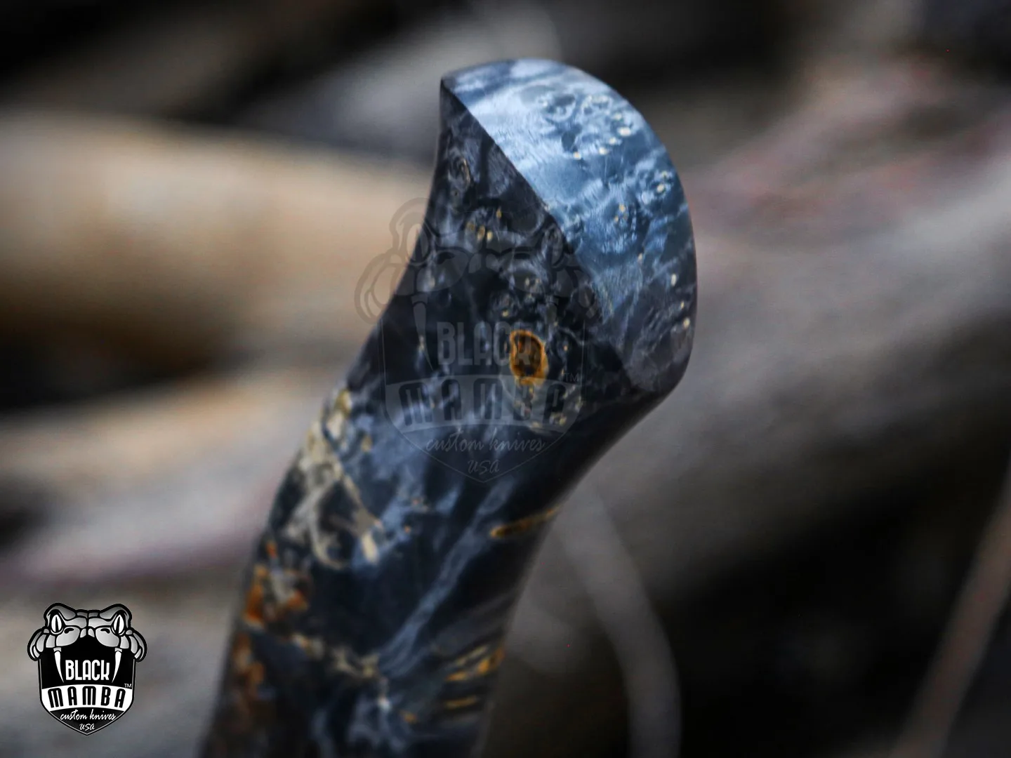 Black Sea - Damascus Bowie Knife, 18″ Overall, Wood Handle - view 17
