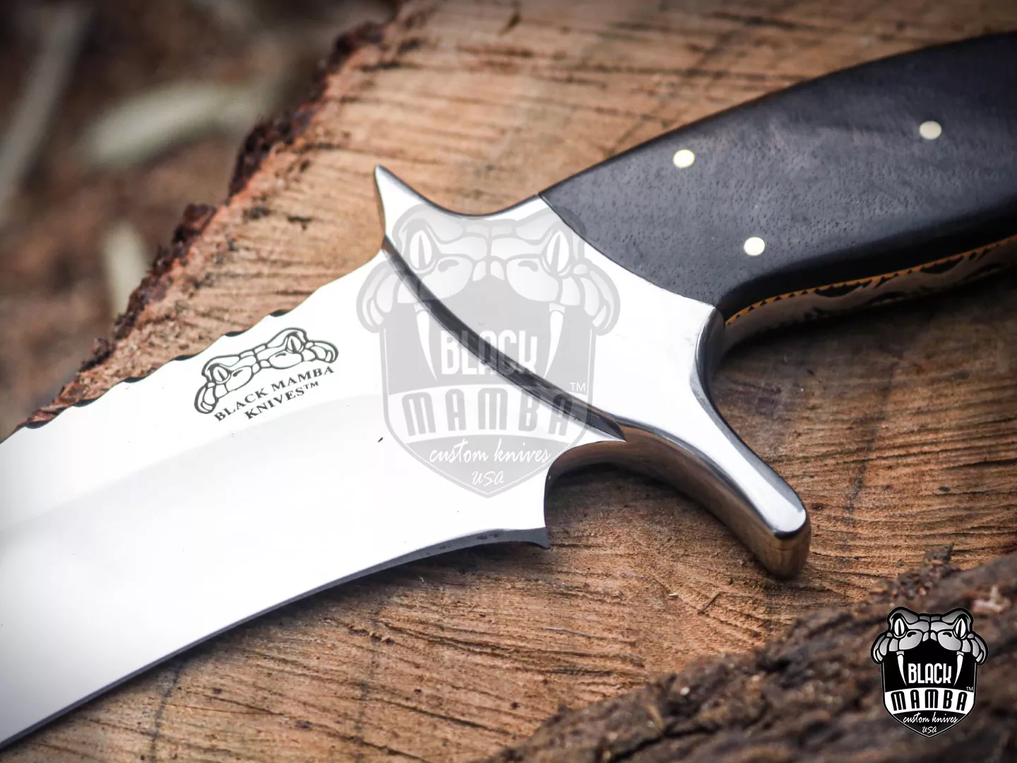 Anaconda - Damascus Bowie Knife, 16″ Overall, Wood Handle - view 20