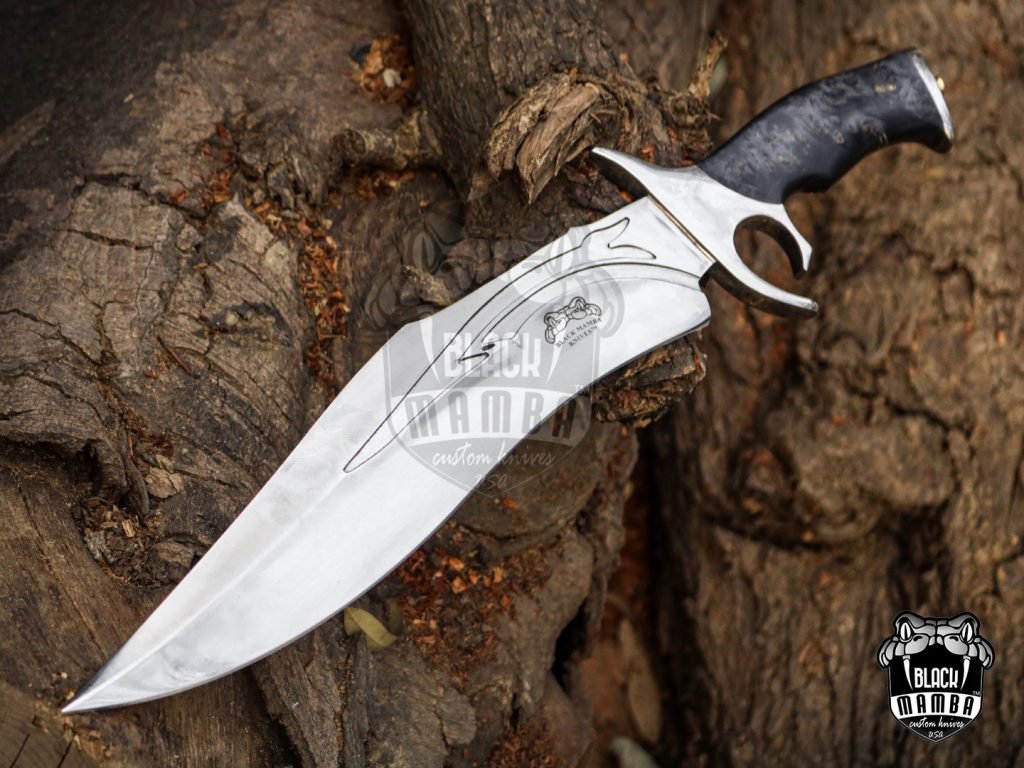 Bmk-UL-07 Black viper High End Handmade Forged Steel Bowie Knife Hunting Knife 14 inches Blade Made in USA - Image 6