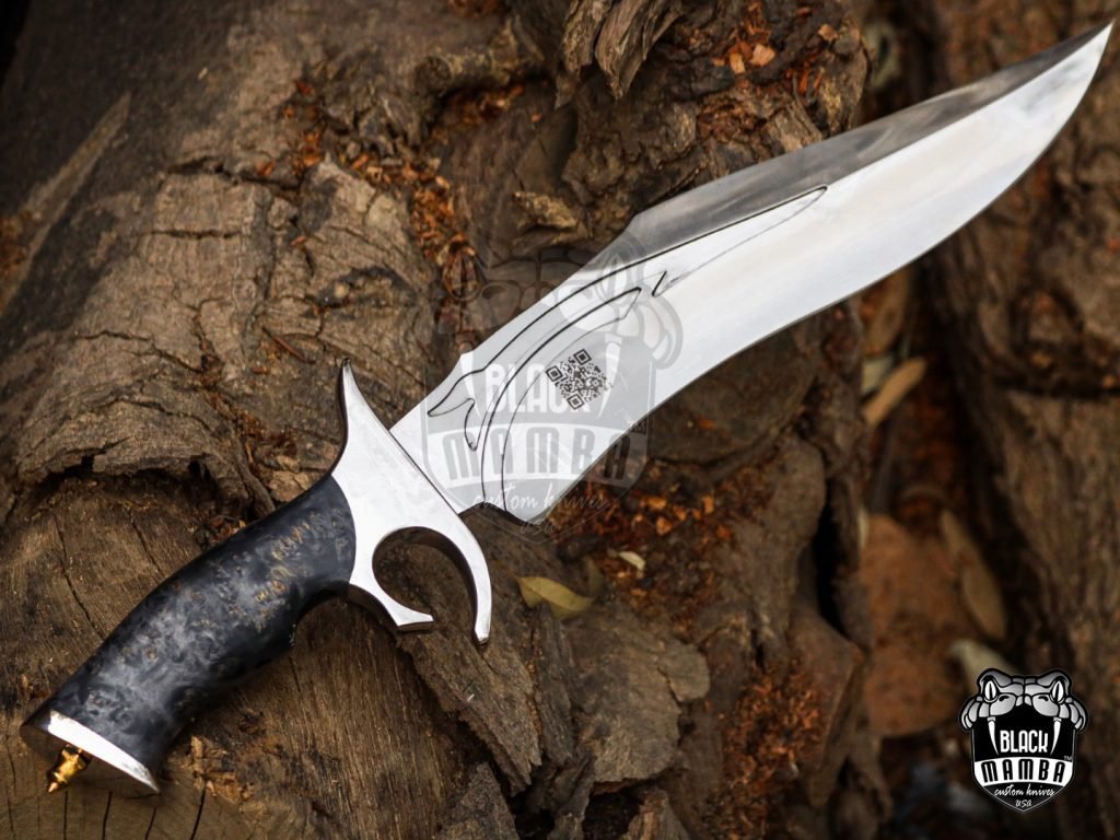 Bmk-UL-07 Black viper High End Handmade Forged Steel Bowie Knife Hunting Knife 14 inches Blade Made in USA - Image 5