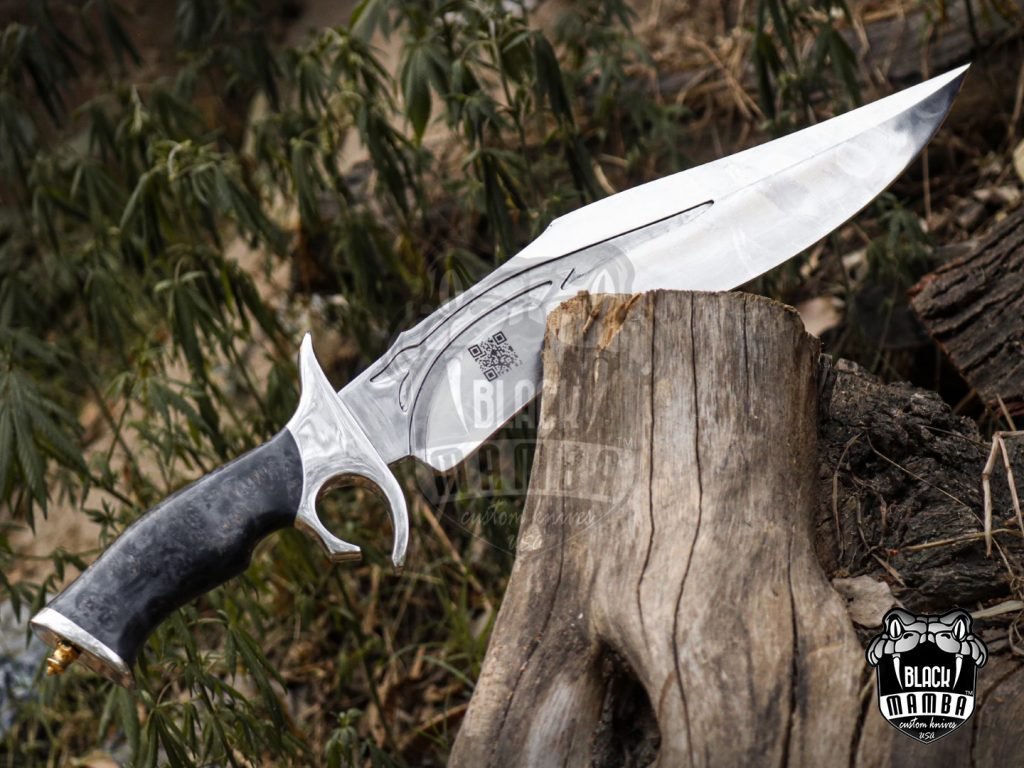 Bmk-UL-07 Black viper High End Handmade Forged Steel Bowie Knife Hunting Knife 14 inches Blade Made in USA - Image 3