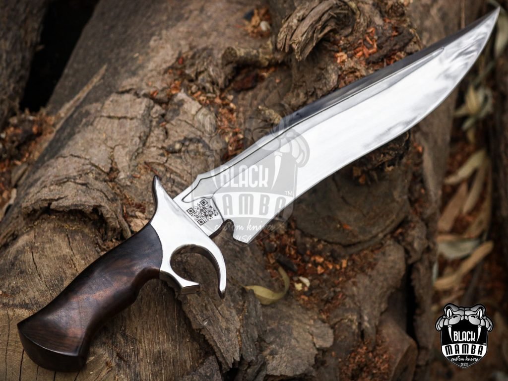 Bmk-UL-10 Brown Bear High End Handmade Forged Steel Bowie Knife Hunting Knife 14 inches Blade Made in USA - Image 7