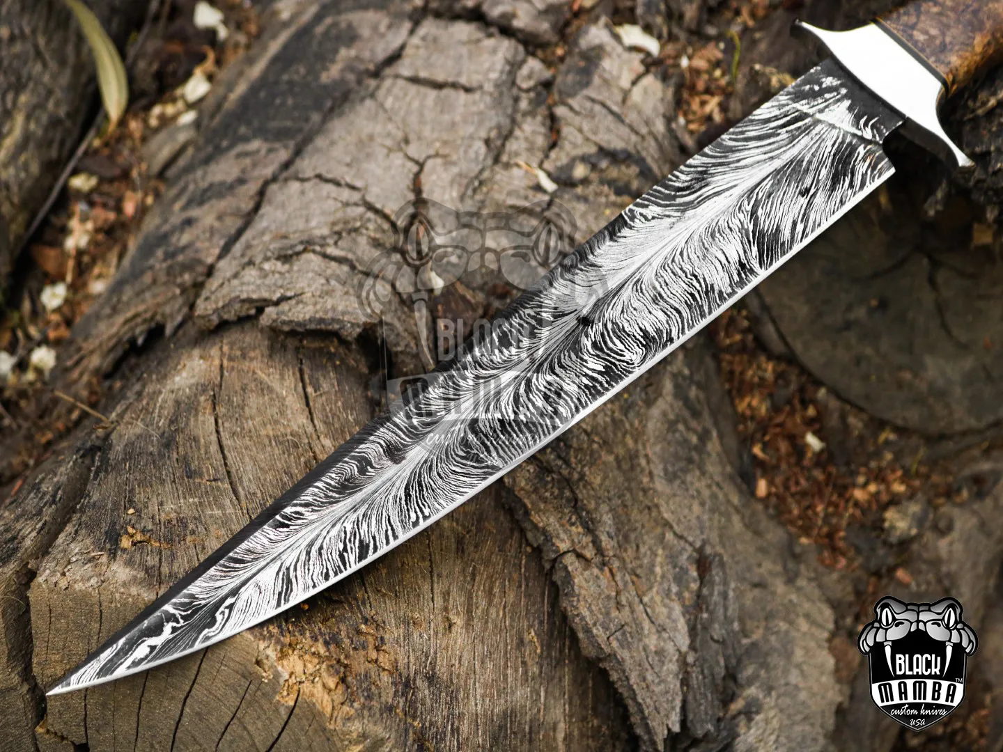 God Fire - 440C Steel Bowie Knife, 18″ Overall, Wood Handle - view 10