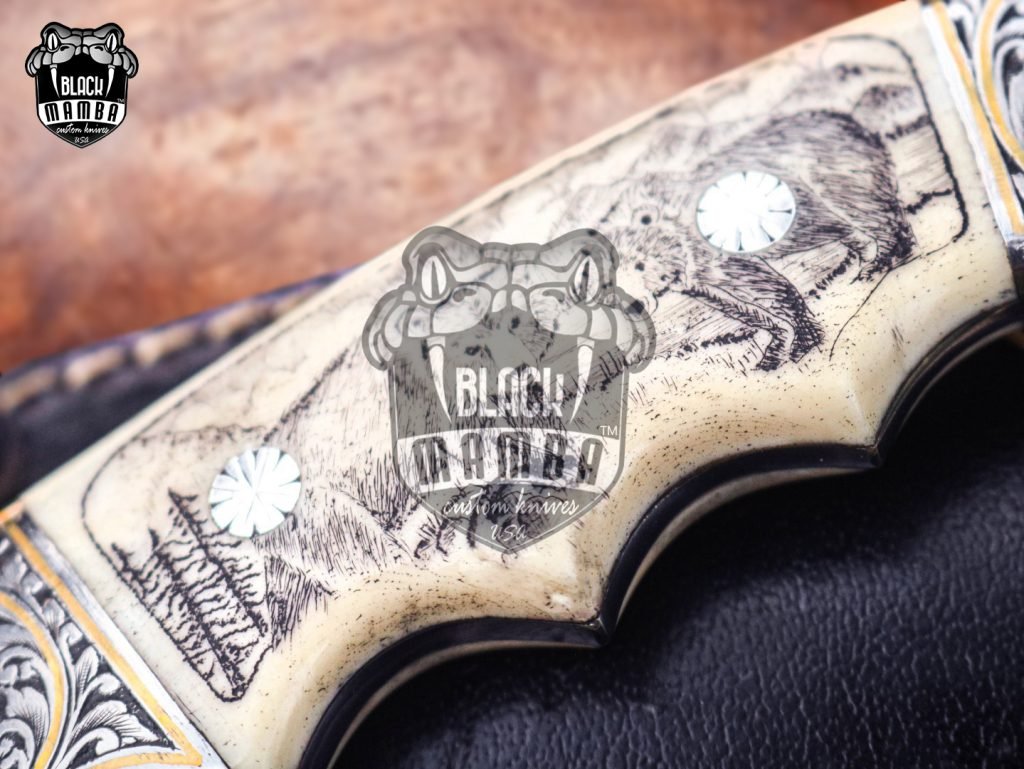 Bmk-UL-12 Grizzly Bear High End Handmade Forged Steel Knife Hunting Knife 3.5 inches Blade Made in USA - Image 8