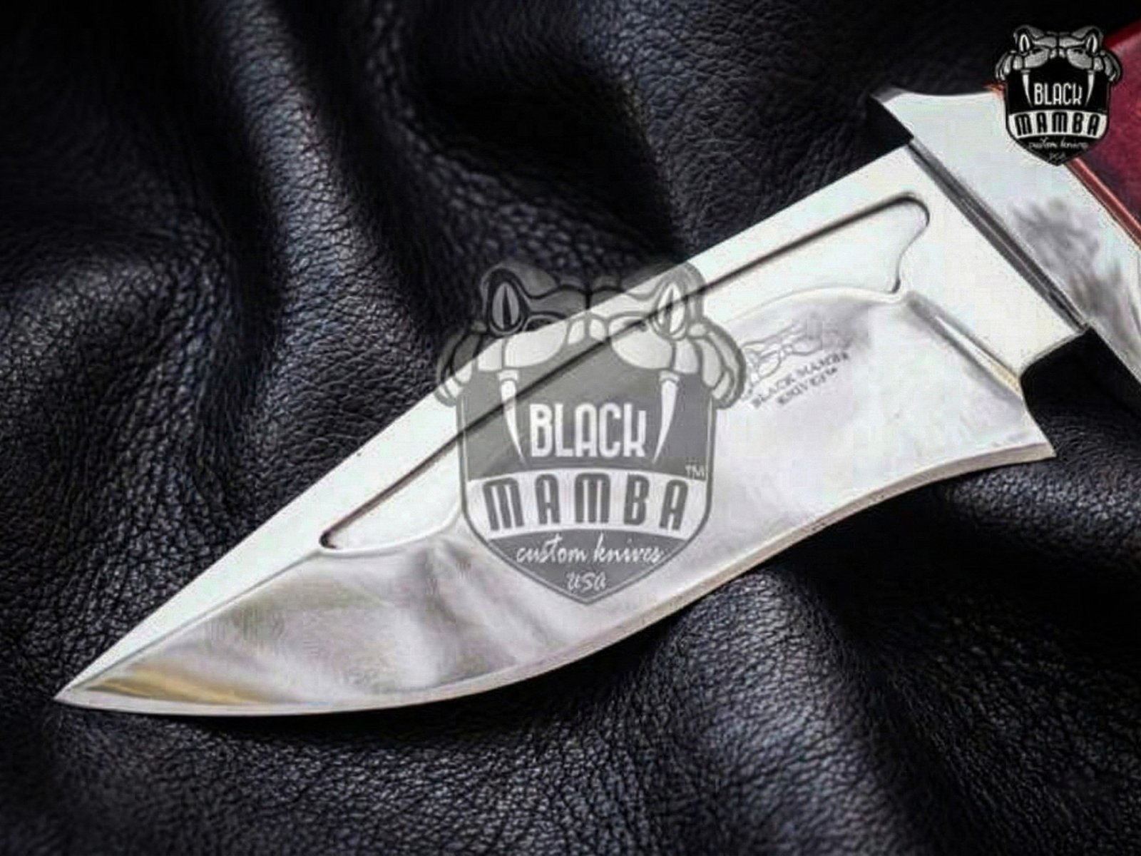 Bmk-UL-29 Red Cardinal High End 5.1 inches Blade Handmade Stainless Steel Hunting Knife Made in USA - Image 3