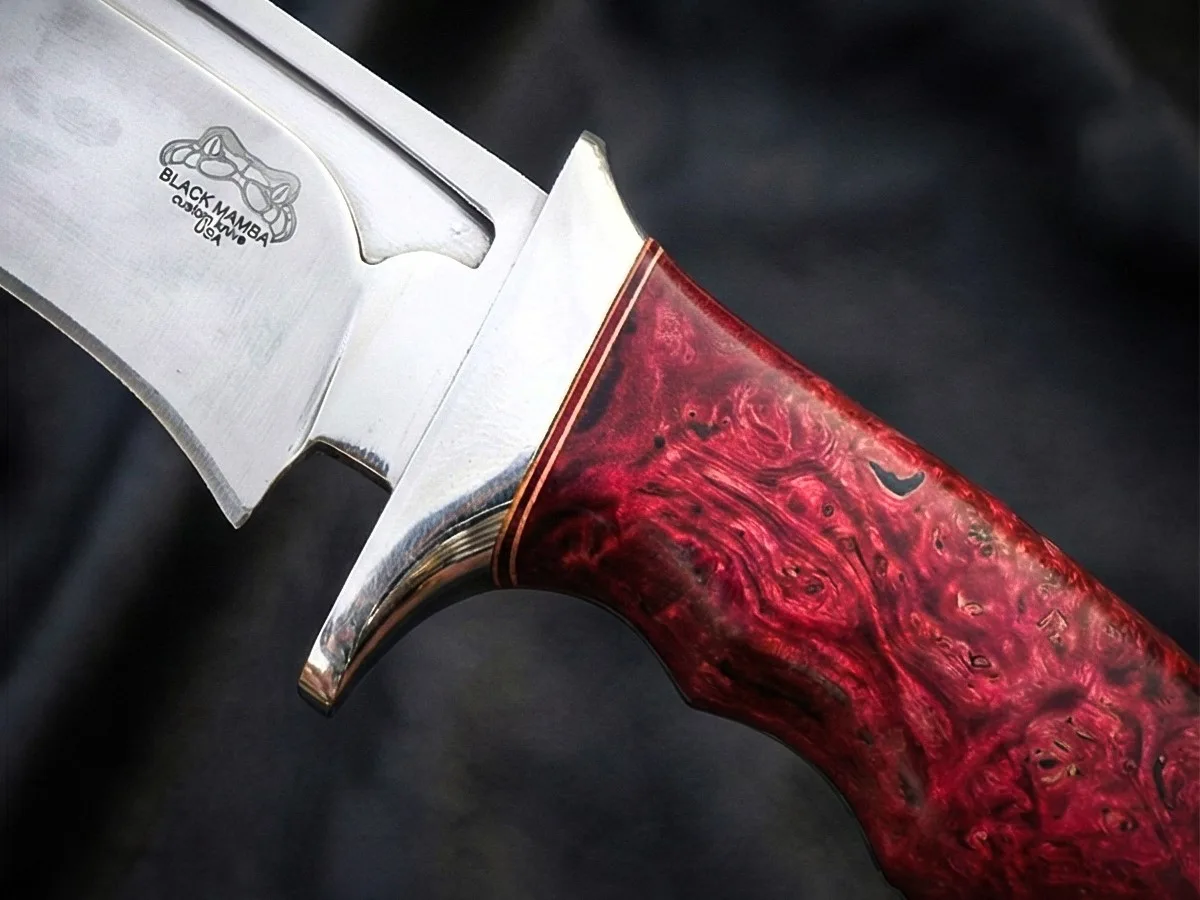Red Cardinal - Damascus Hunting Knife, 10.1″ Overall - view 11
