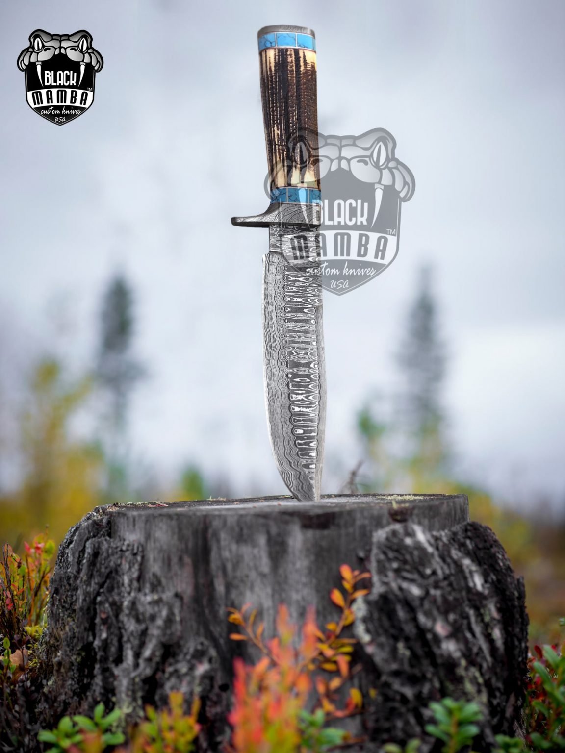 BMK-635 Yuma Style Knife 12″ LONG 7″BLADE” 11.2 OZ Hunting Bowie Survival Handmade knife Outdoor Bowie Damascus Knife Black mamba Hand Made World Class knives USA Made - Image 3