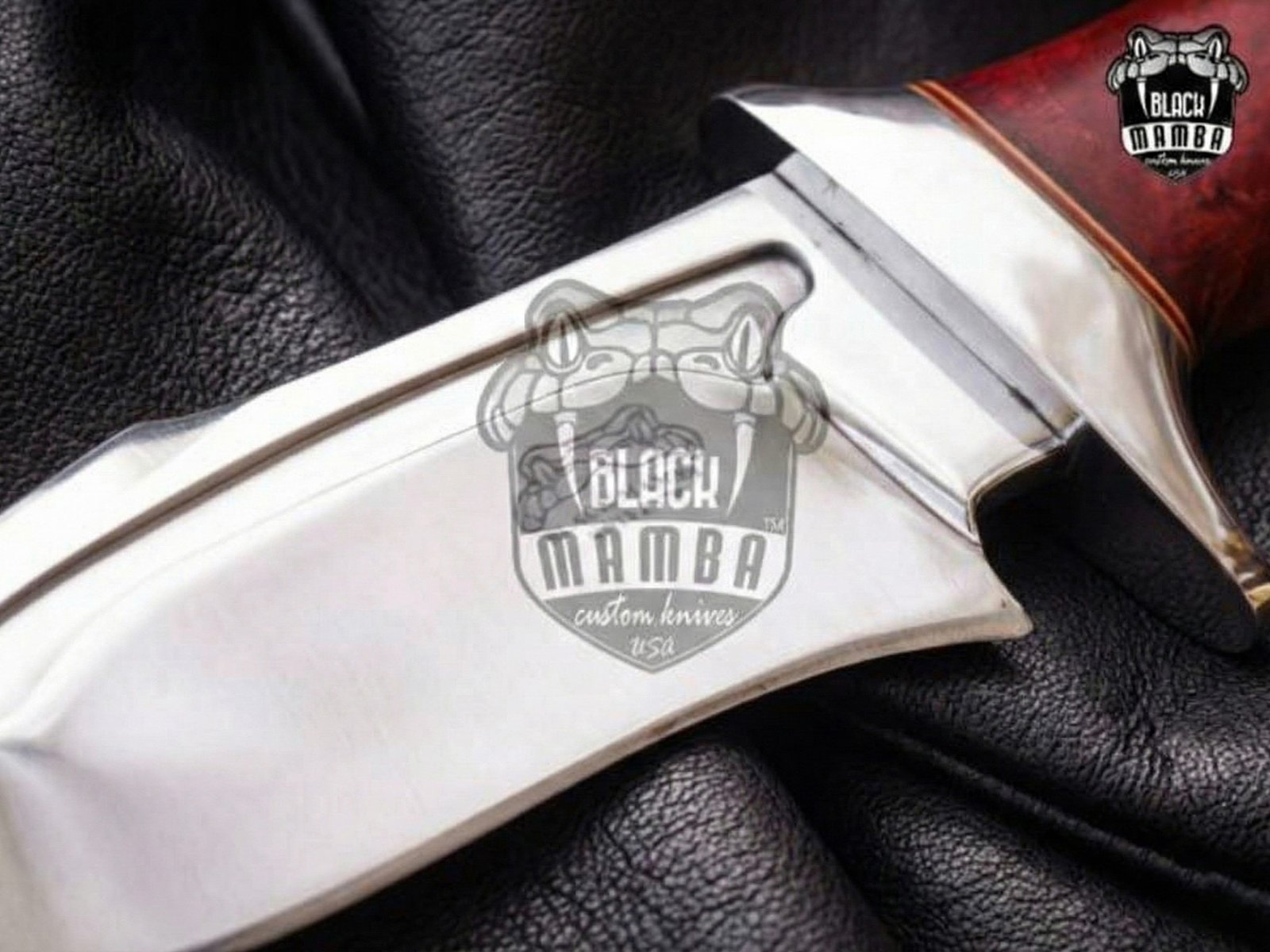 Bmk-UL-29 Red Cardinal High End 5.1 inches Blade Handmade Stainless Steel Hunting Knife Made in USA - Image 4