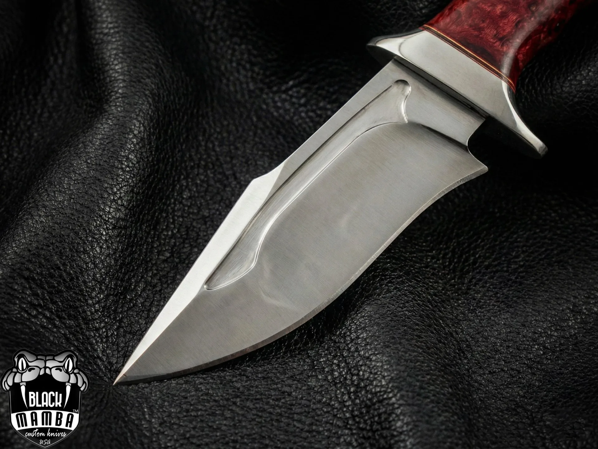 Red Cardinal - Damascus Hunting Knife, 10.1″ Overall - view 6