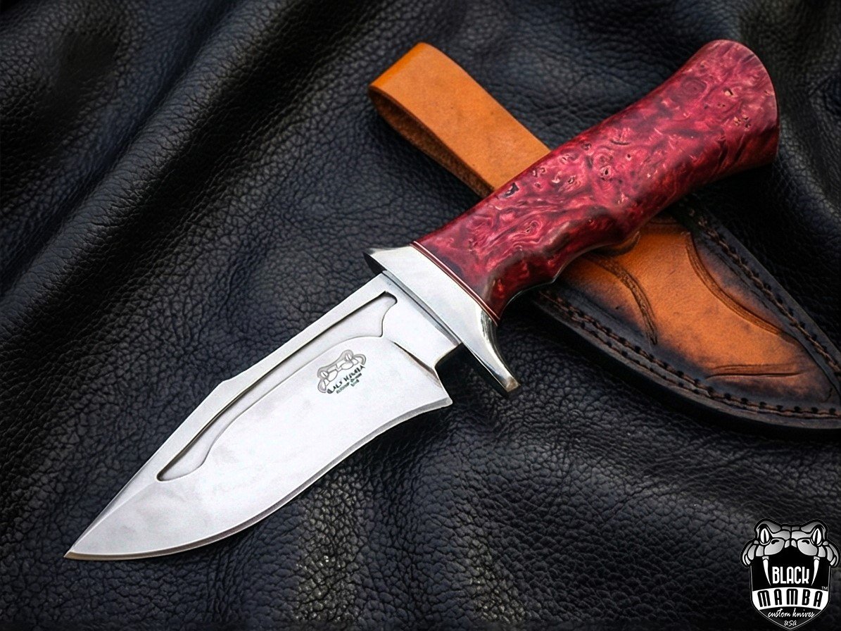 Bmk-UL-29 Red Cardinal High End 5.1 inches Blade Handmade Stainless Steel Hunting Knife Made in USA - Image 10