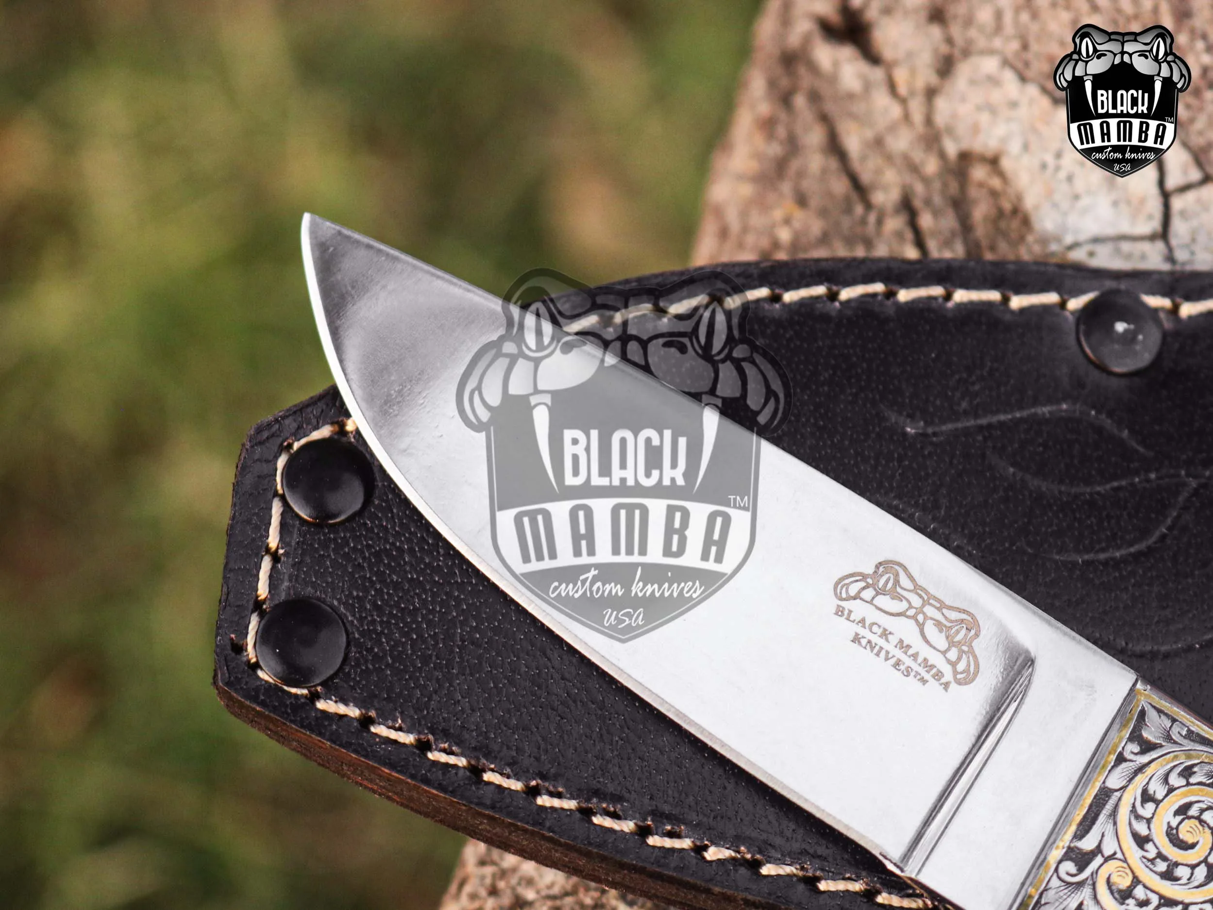 Koala - Damascus Hunting Knife, 8″ Overall - view 8