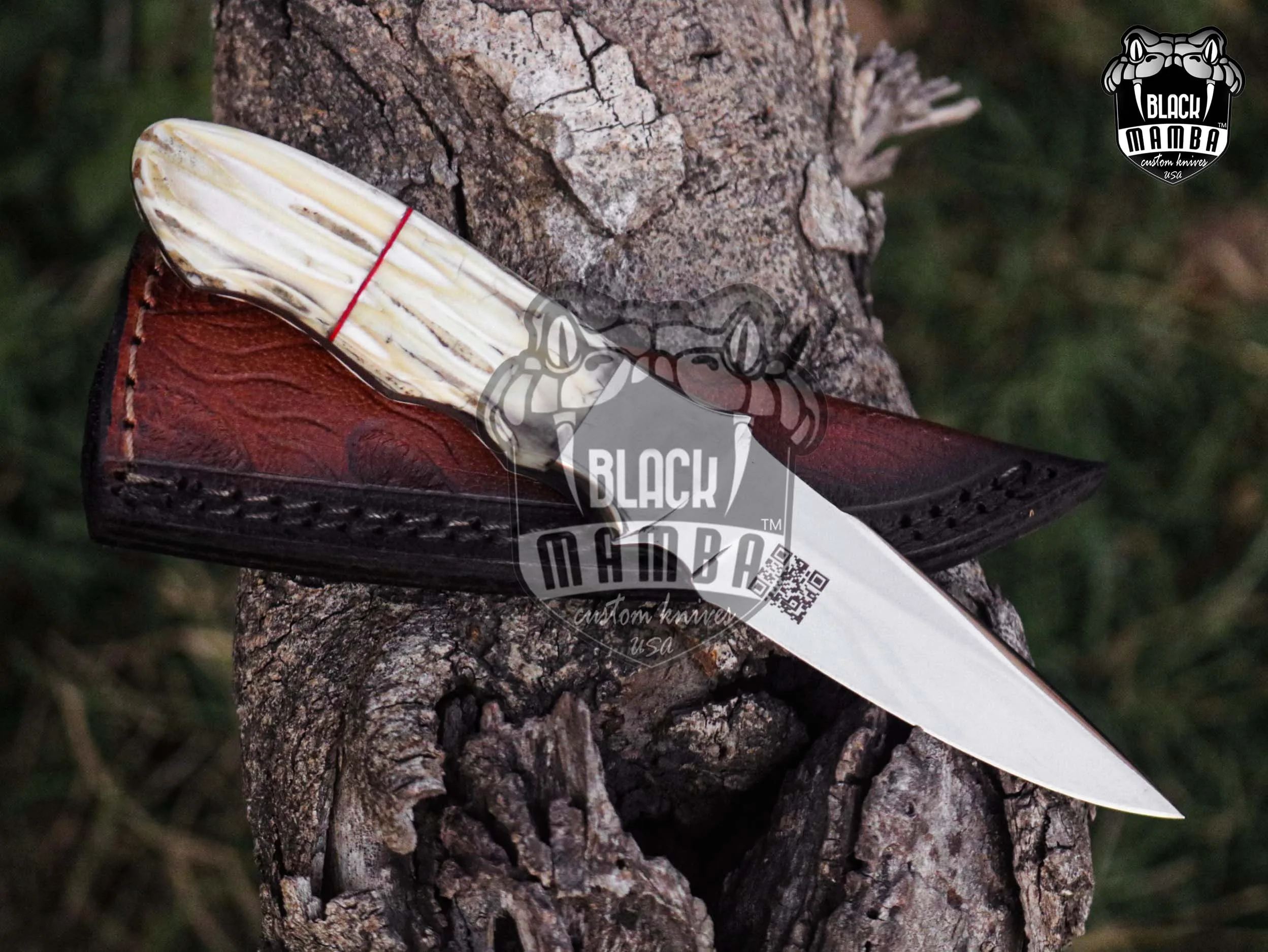 Snow Fox - Damascus Hunting Knife, 8″ Overall - view 2