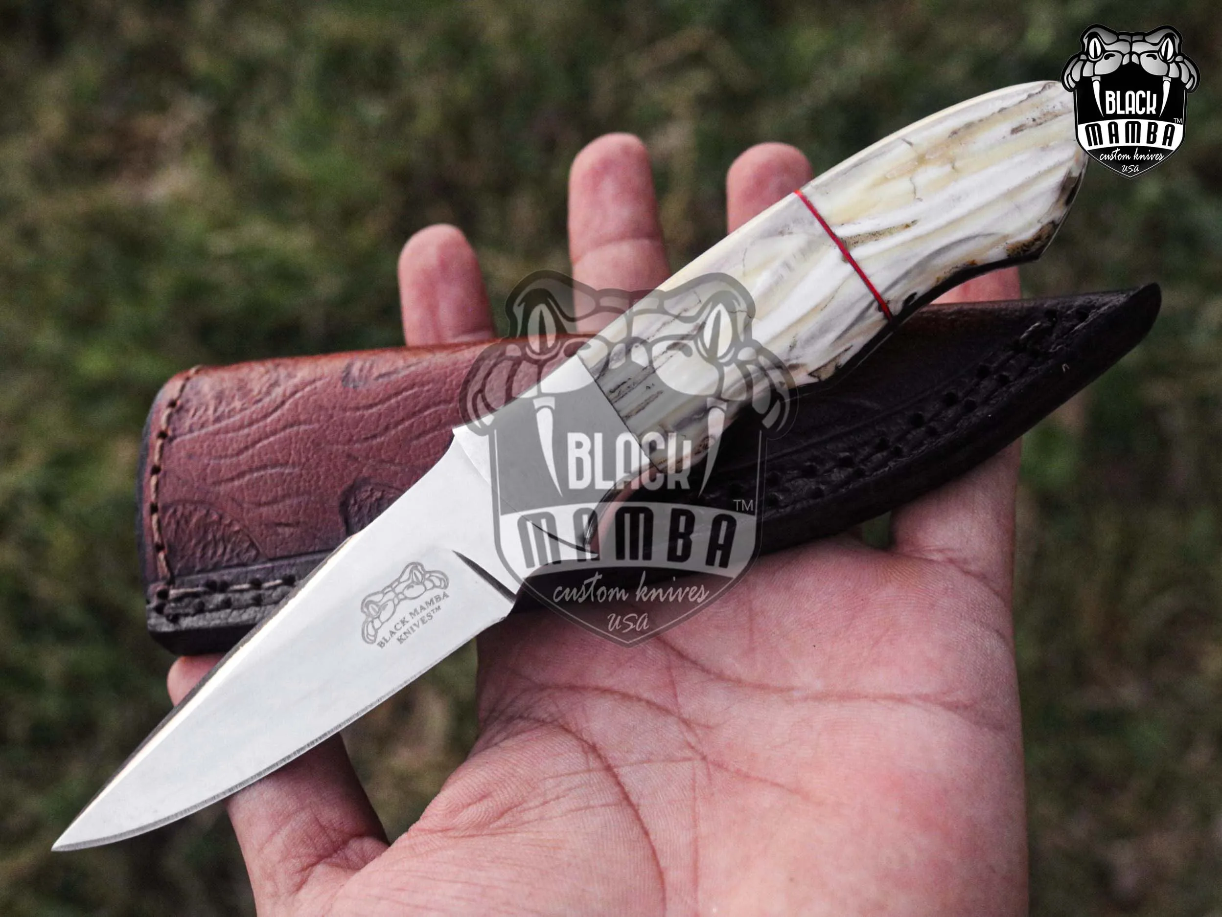 Snow Fox - Damascus Hunting Knife, 8″ Overall - view 7