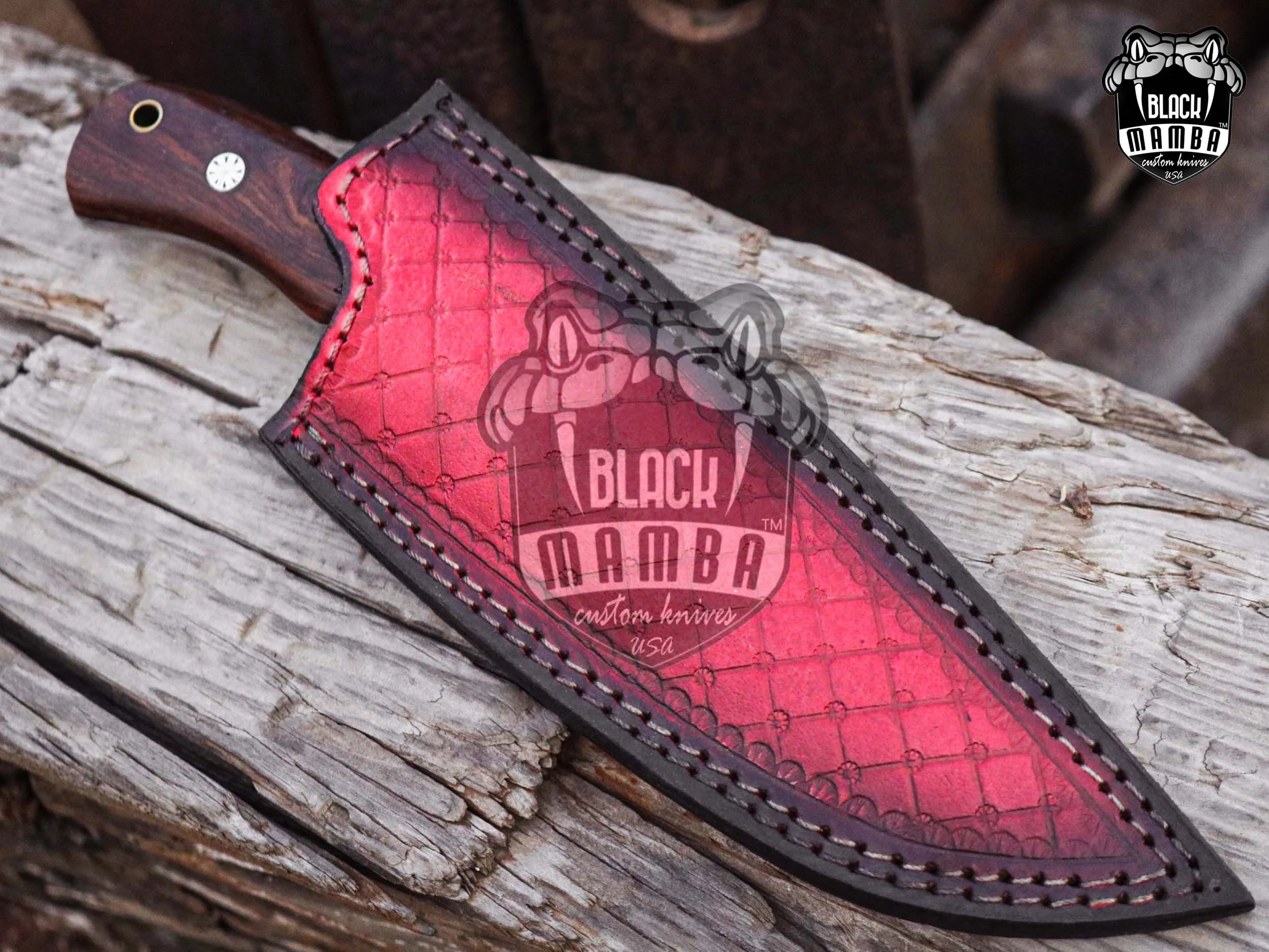 Bmk-UL-16 Kingsnake High End Handmade Engraved Handle Bolster Steel Hunting Skinner Knife 4 Inches Blade Made in USA - view 8