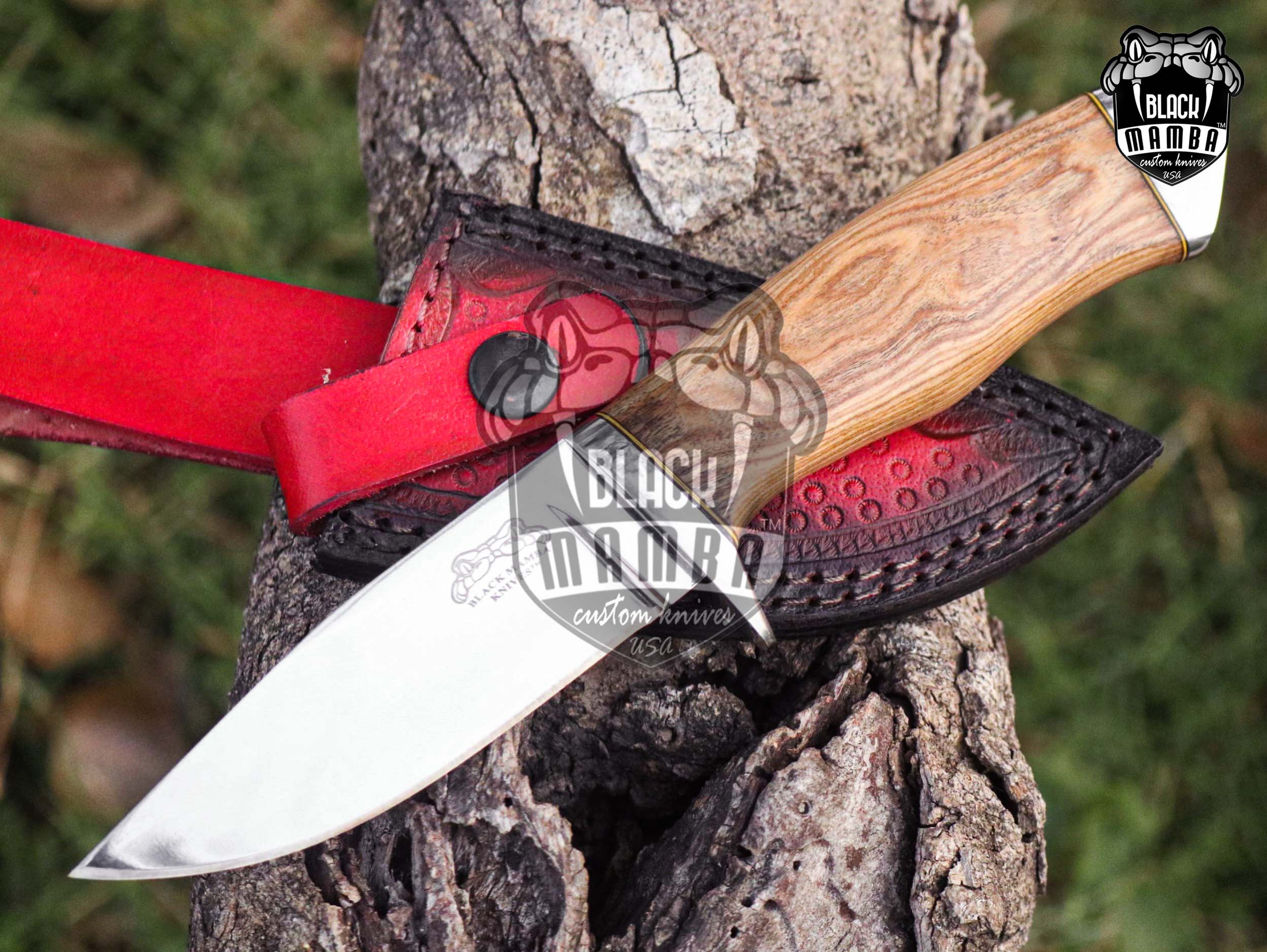 Custom Made D2 Steel Bowie Knife With Leather Sheath