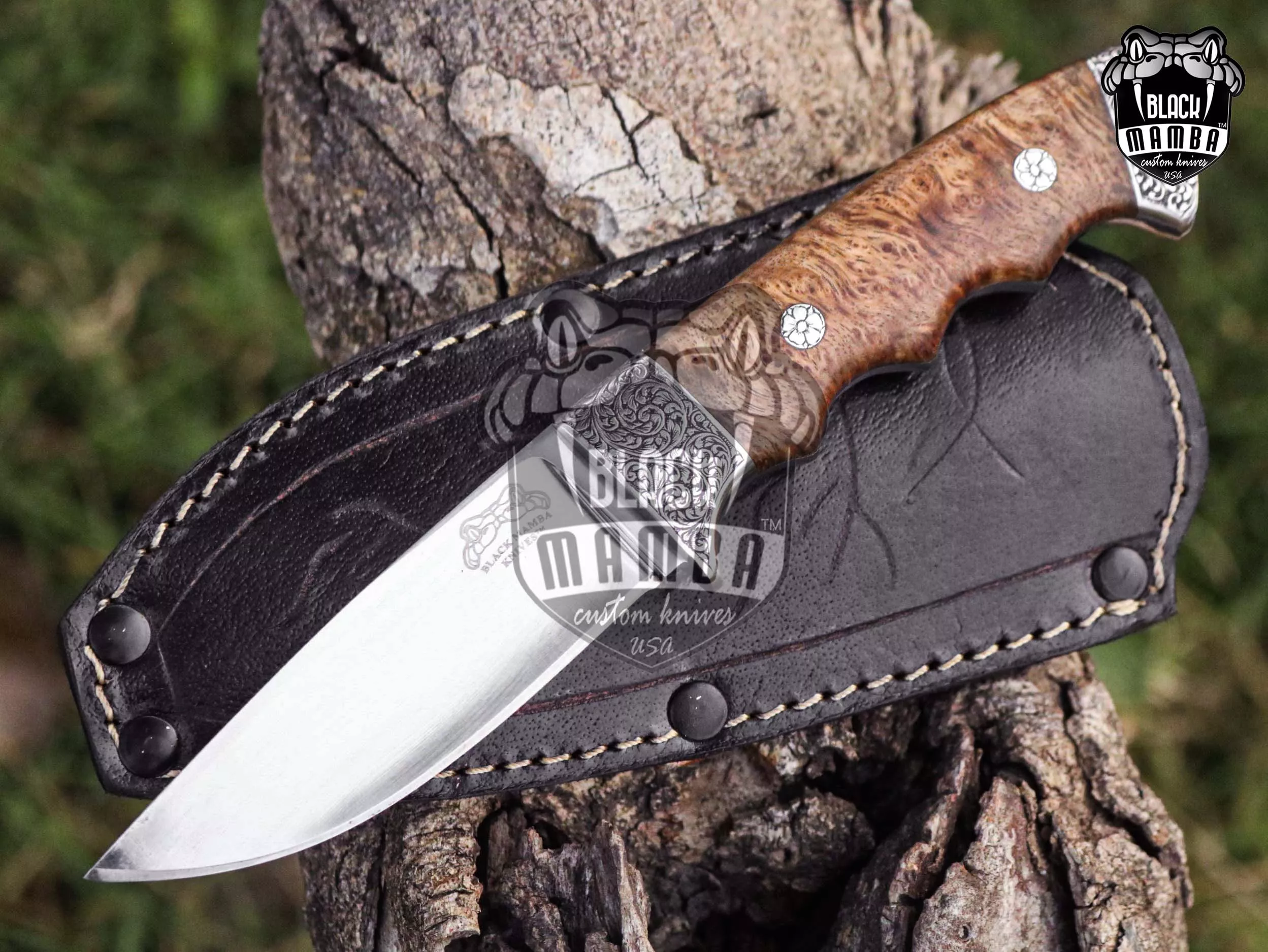 Brown Bear - 440C Steel Hunting Knife, 8″ Overall