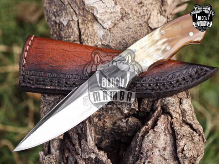 Bmk-UL-22 Marlin High End Handmade Steel Sharp Hunting Knife 4 inches Blade Made in USA