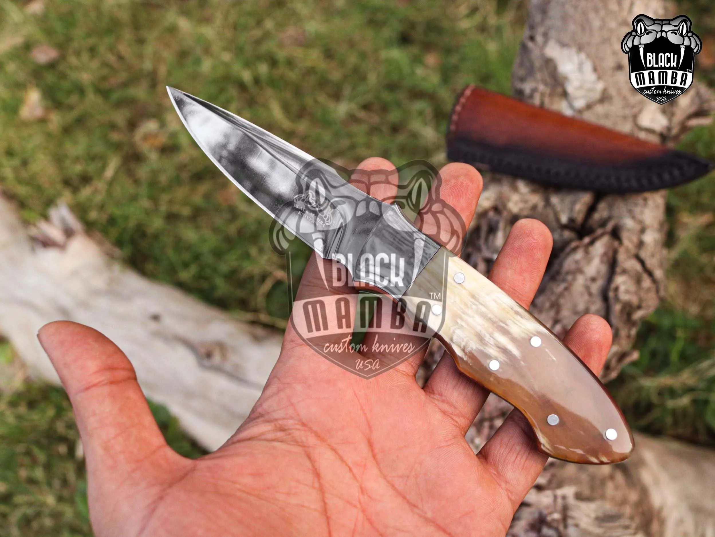 Marlin - Damascus Hunting Knife, 8″ Overall - view 2