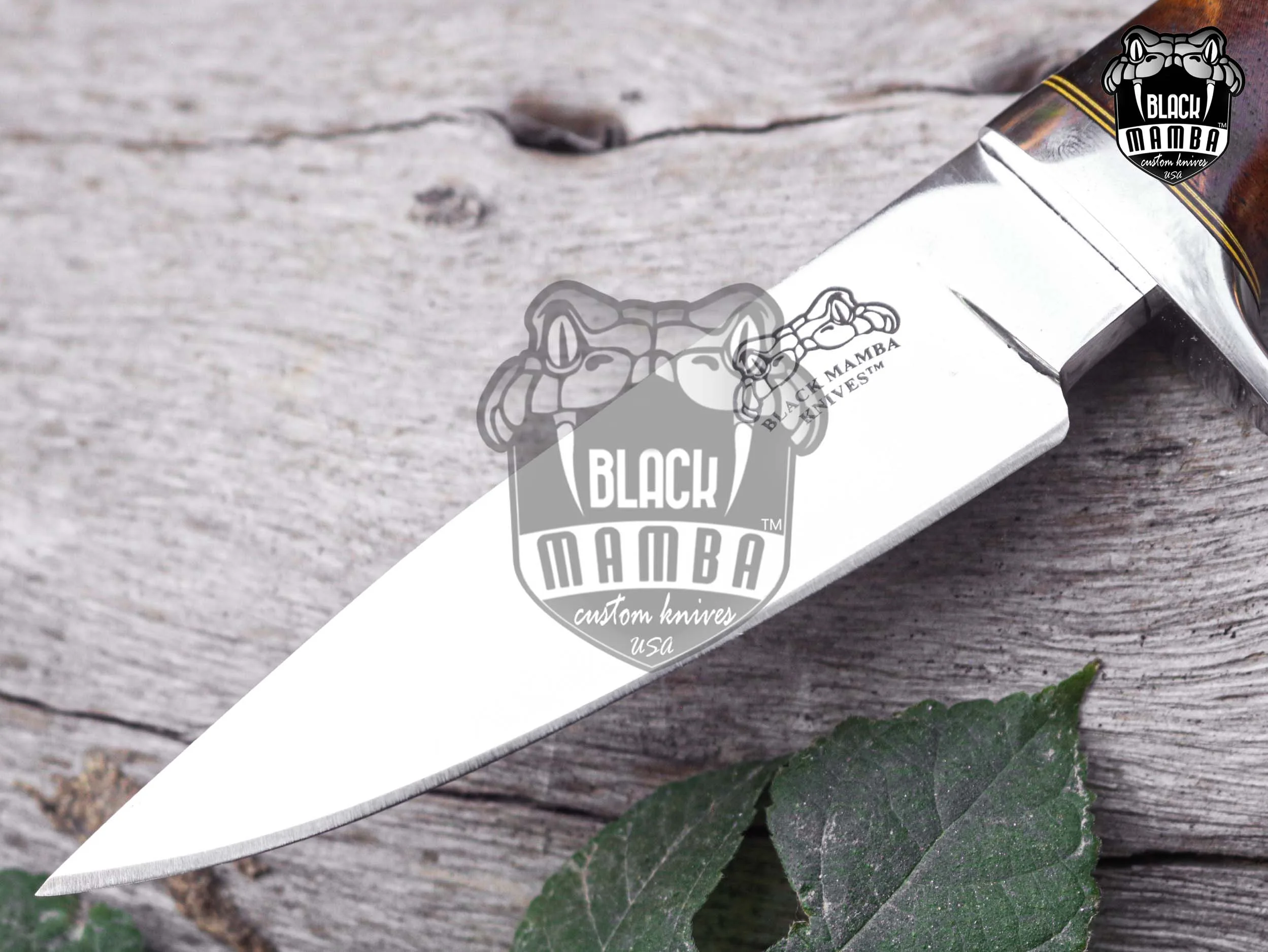 Black Bird - Damascus Hunting Knife, 11″ Overall - view 9